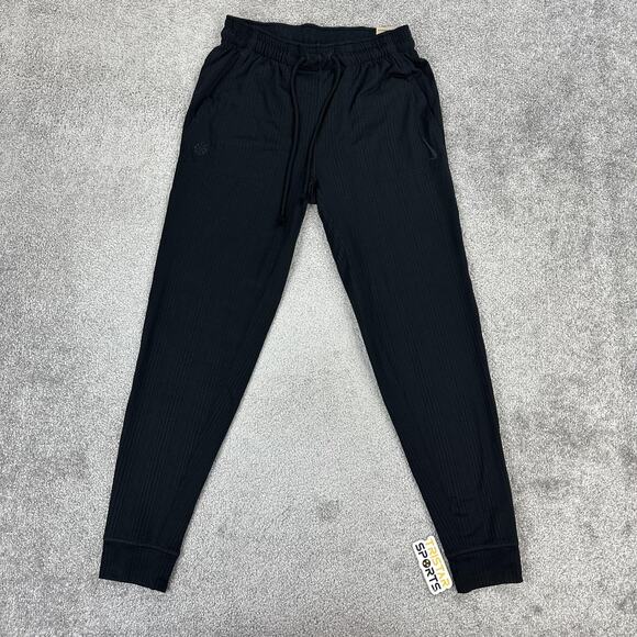 Nike Pants Mens Small Black Yoga Dri-FIT Standard Fit Tapered Joggers FB7782-010 - Picture 2 of 14